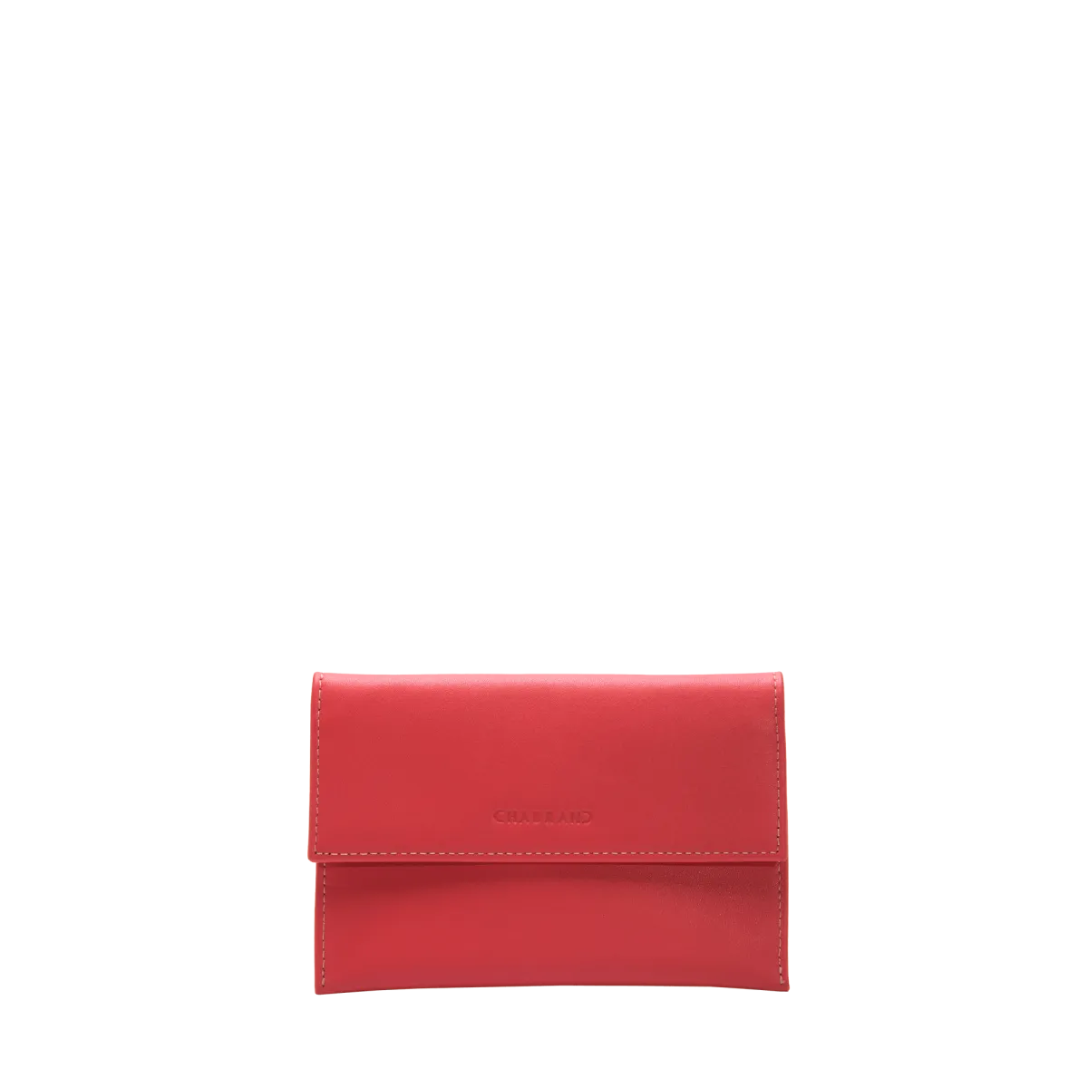 Porte-papiers ocre en cuir de vachette
